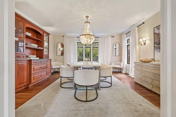 Chandelier, Dining room, Interior, Wood Texture Flooring