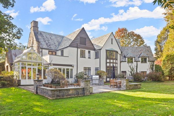 Backyard, Exterior, Facade, Tudor Revival