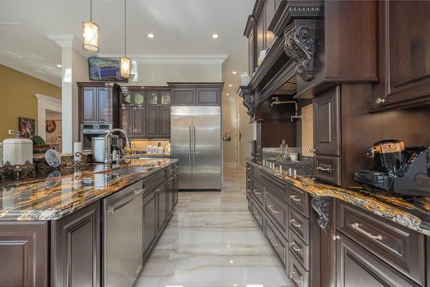 Interior, Kitchen, Pendant Lights, Recessed Lighting, Stainless Steel Appliances