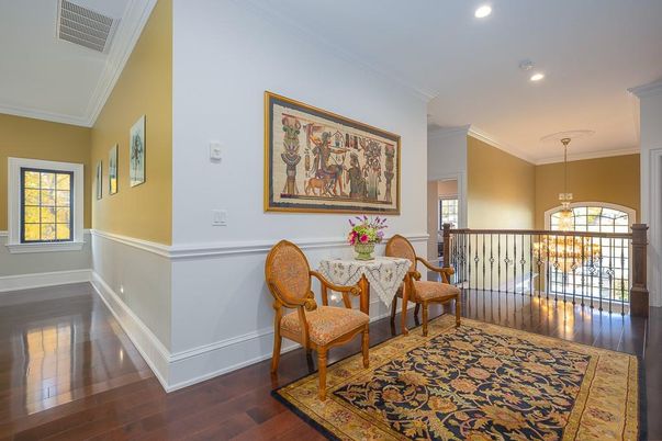 Dining room, Interior, Pendant Lights, Recessed Lighting, Wood Texture Flooring