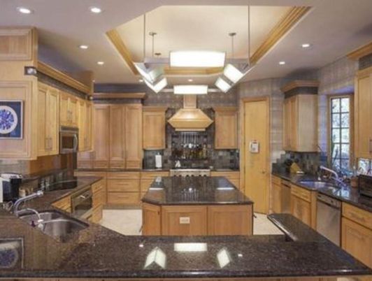 Interior, Kitchen, Pendant Lights, Recessed Lighting, Stainless Steel Appliances
