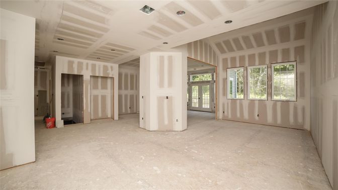 Empty room, Interior, Recessed Lighting