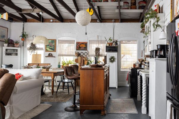 Dining room, Interior, Stone Walls, Wooden Beams
