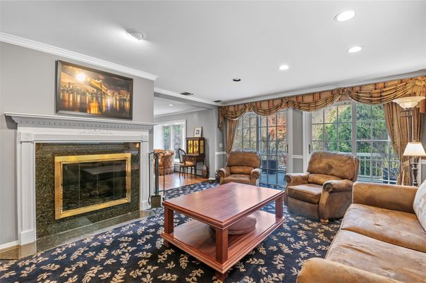 Fireplace, Interior, Living room, Recessed Lighting