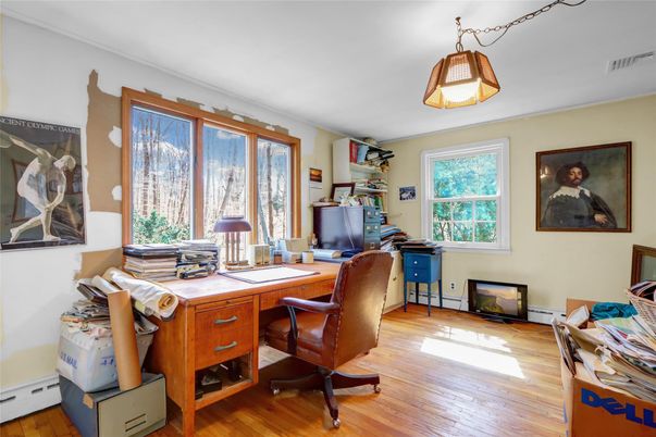 Home Office, Interior, Wood Texture Flooring