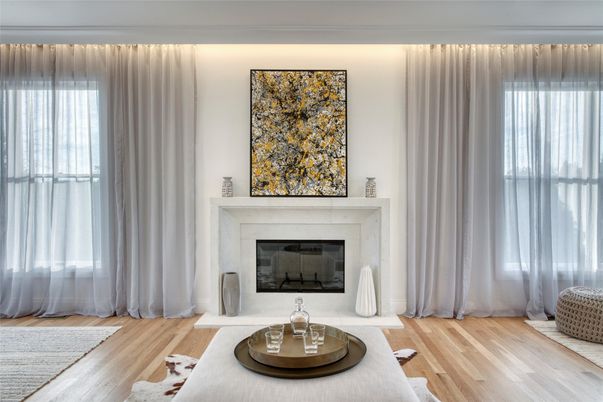 Fireplace, Interior, Wood Texture Flooring