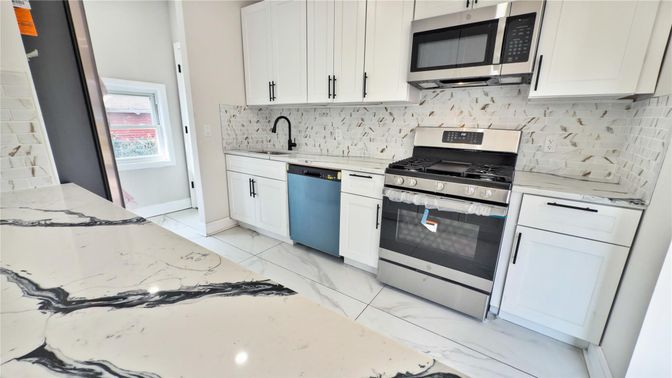 Interior, Kitchen, Marble, Stainless Steel Appliances