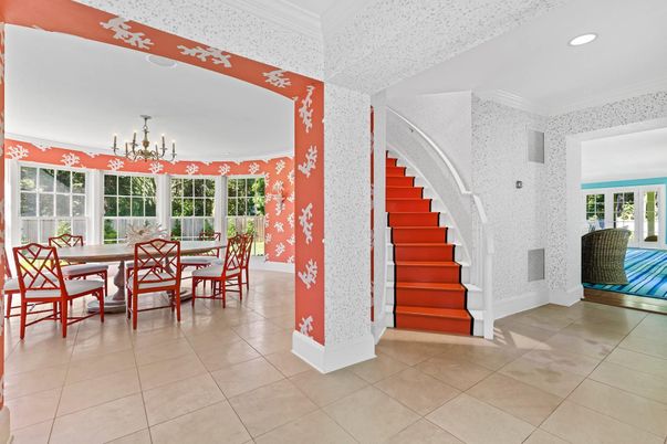 Chandelier, Dining room, Interior, Recessed Lighting