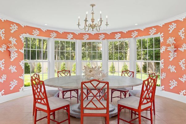 Chandelier, Dining room, Interior, Recessed Lighting