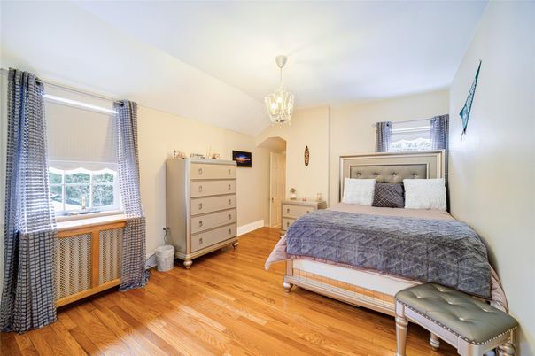 Bedroom, Chandelier, Interior, Wood Texture Flooring
