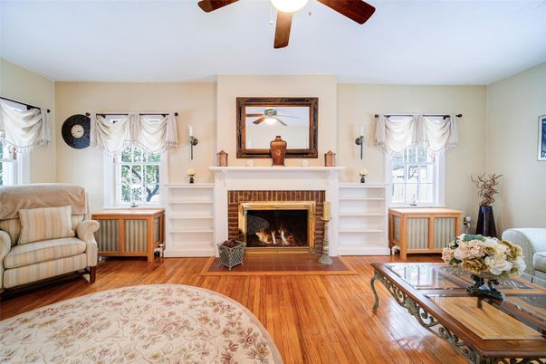 Fireplace, Interior, Wood Texture Flooring