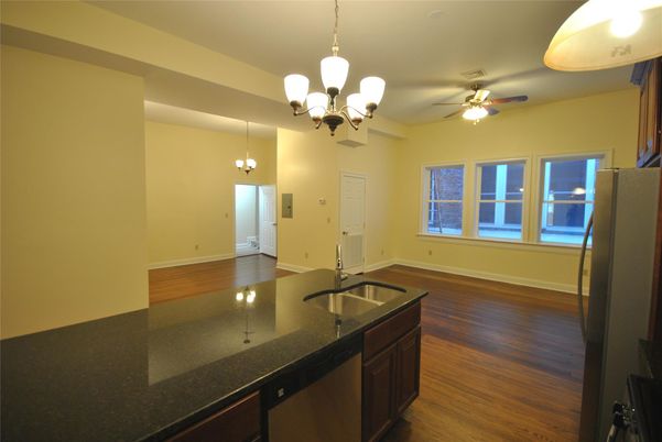 Chandelier, Interior, Kitchen, Pendant Lights, Wood Texture Flooring