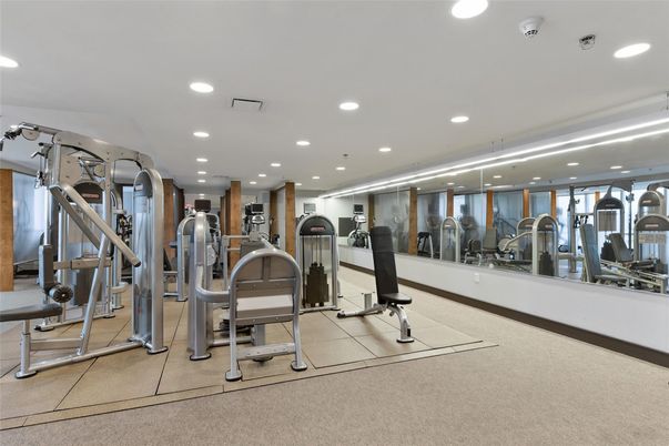 Fitness Equipment, Gym, Interior, Recessed Lighting