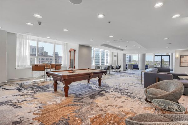 Billiard Table, Game Room, Interior, Living room, Recessed Lighting