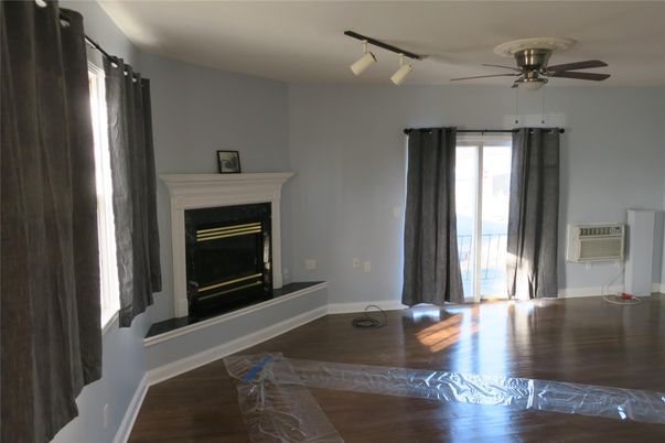Empty room, Fireplace, Interior, Wood Texture Flooring
