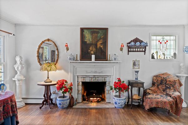 Fireplace, Interior, Wood Texture Flooring