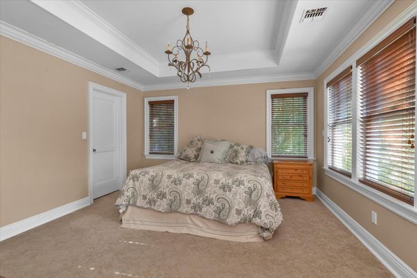 Bedroom, Chandelier, Interior