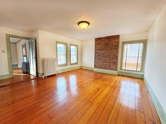 Empty room, Interior, Stone Walls, Wood Texture Flooring