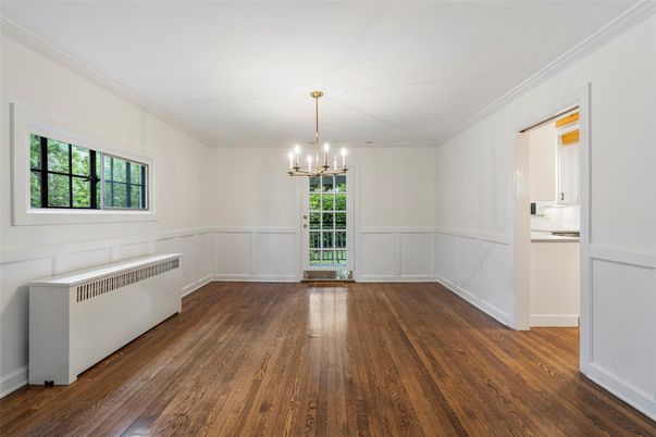 Empty room, Interior, Pendant Lights, Wood Texture Flooring