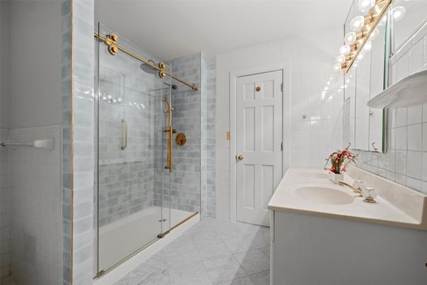 Bathroom, Glass Shower, Interior, Marble