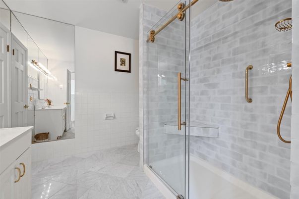 Bathroom, Glass Shower, Interior, Marble
