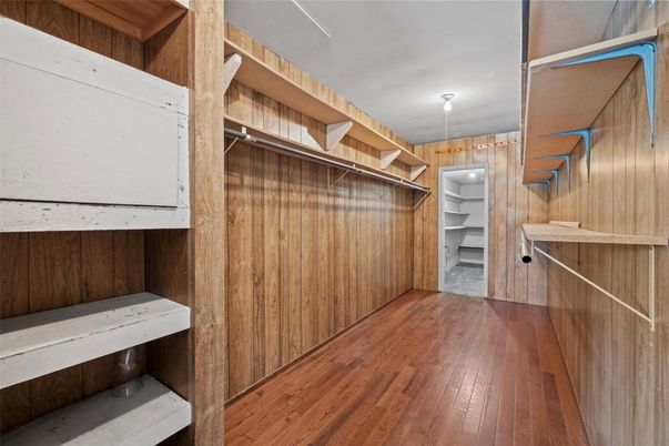 Interior, Walk-in Closets, Wood Texture Flooring, Wooden Walls