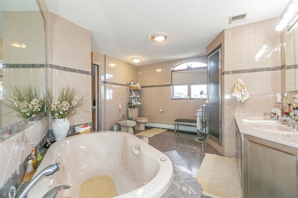Bathroom, Dual Sink Vanities, Free Standing Baths, Glass Shower, Interior