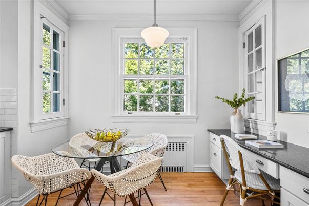 Home Office, Interior, Pendant Lights, Wood Texture Flooring