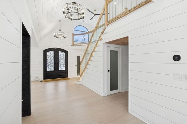 Chandelier, Interior, Wood Texture Flooring