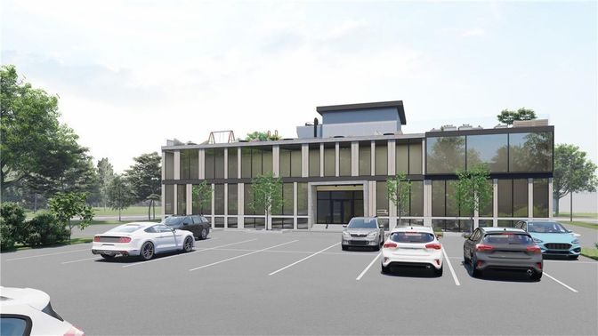 Exterior, Facade, Modern