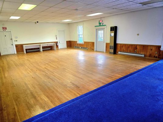 Empty room, Game Room, Interior, Recessed Lighting, Wood Texture Flooring