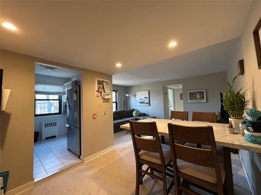 Dining room, Interior, Kitchen, Living room, Recessed Lighting