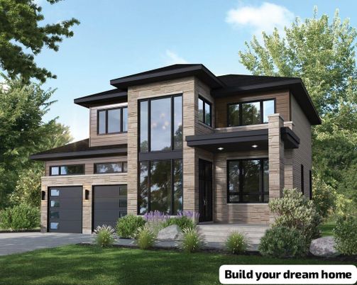 Attached, Exterior, Facade, Modern