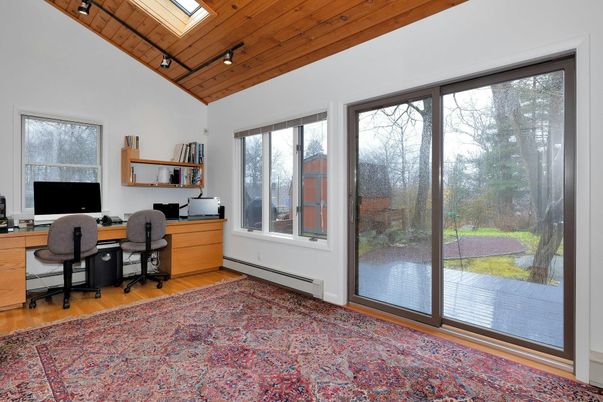 Home Office, Interior, Wooden Ceilings, Wood Texture Flooring