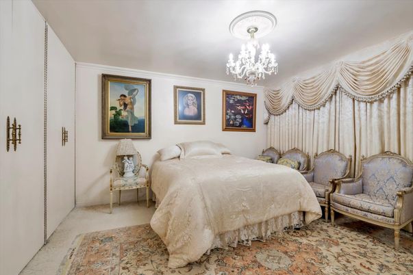 Bedroom, Chandelier, Interior