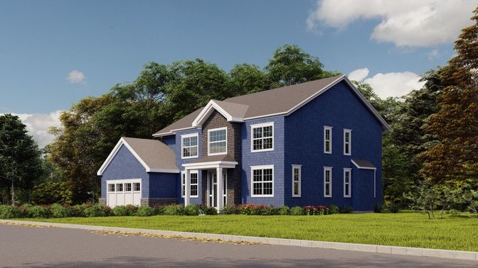 Attached, Exterior, Facade, Brick Traditional