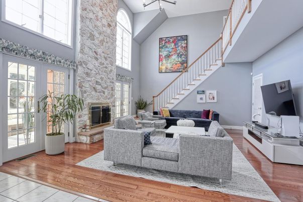 Fireplace, Interior, Living room, Wood Texture Flooring