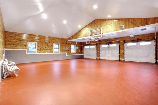 Garage, Interior, Recessed Lighting, Wooden Walls