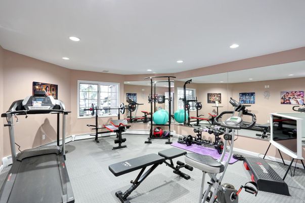 Fitness Equipment, Gym, Interior, Recessed Lighting