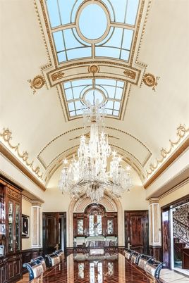 Chandelier, Glass Ceilings, Interior, Sun Room