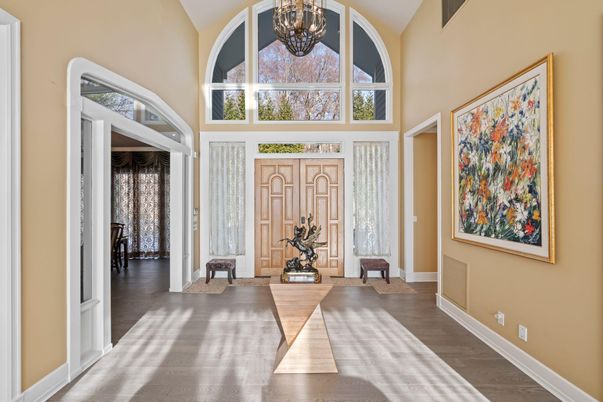 Chandelier, Interior, Wood Texture Flooring