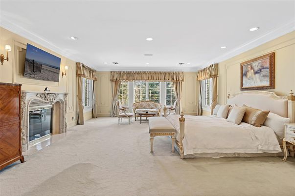 Bedroom, Fireplace, Interior, Recessed Lighting