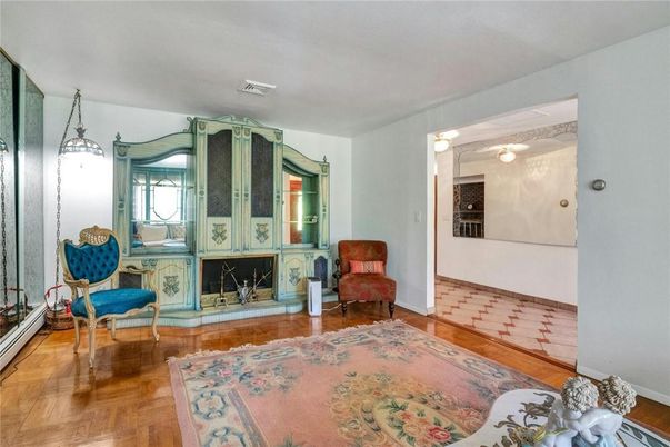 Fireplace, Interior, Pendant Lights, Wood Texture Flooring