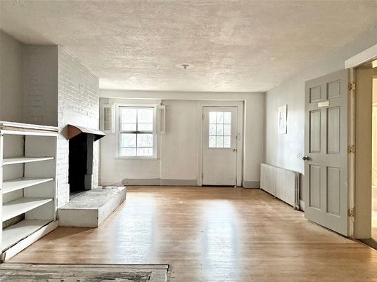 Empty room, Fireplace, Interior, Wood Texture Flooring