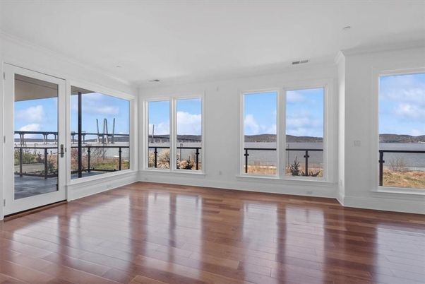 Empty room, Interior, Water, Wood Texture Flooring