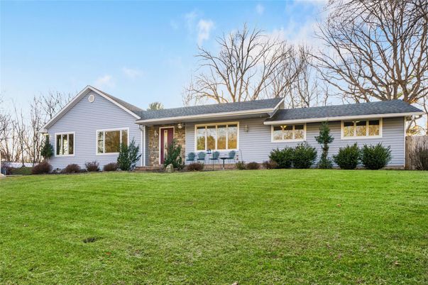 Backyard, Exterior, Facade, Brick Facade, Ranch