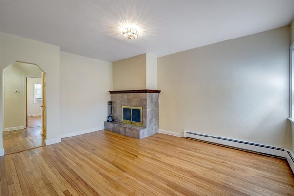 Empty room, Fireplace, Interior, Wood Texture Flooring