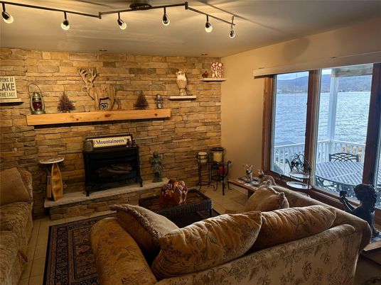 Fireplace, Interior, Living room, Stone Walls