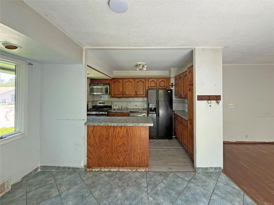 Interior, Kitchen, Wood Texture Flooring