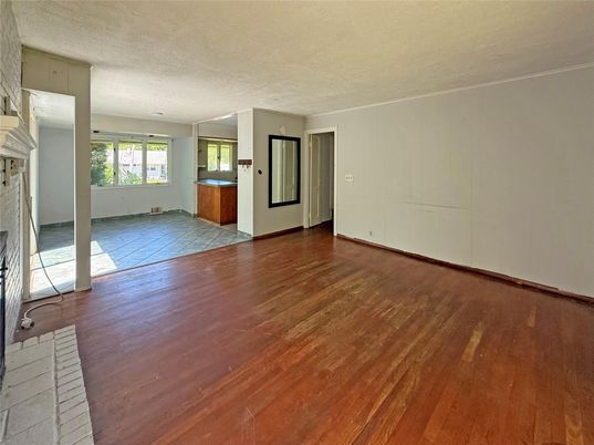 Empty room, Fireplace, Interior, Wood Texture Flooring